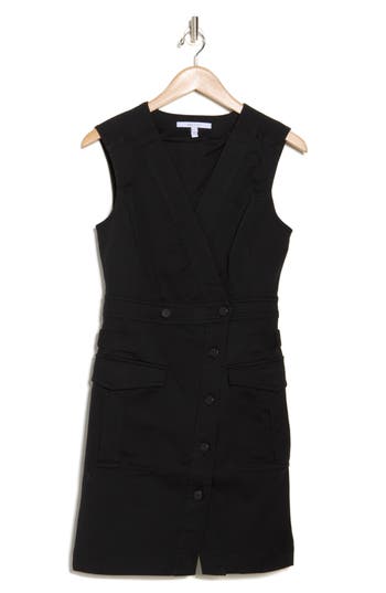 Derek Lam 10 Crosby Elena Sleeveless Utility Dress In Black
