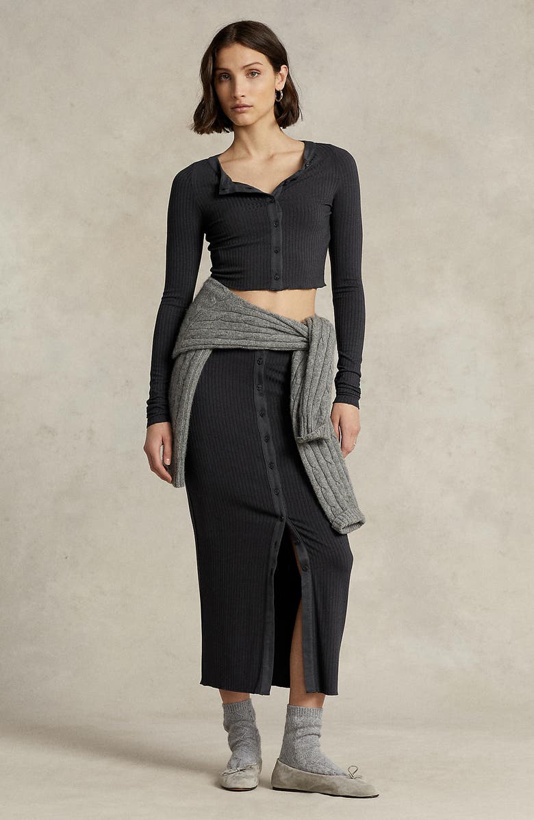 Polo Ralph Lauren Crop Rib Top, Alternate, color,