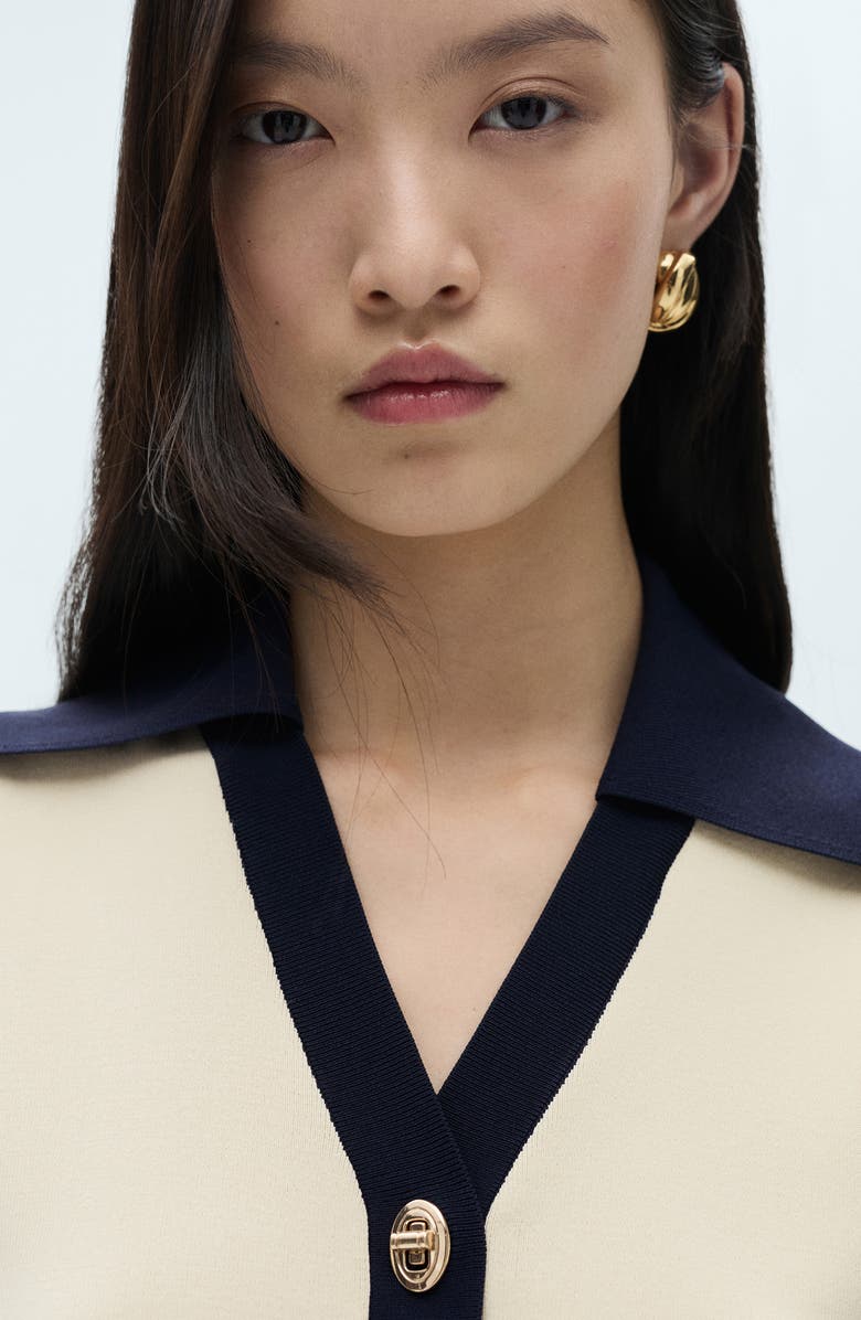 MANGO Contrast Trim Sweater Vest, Alternate, color,