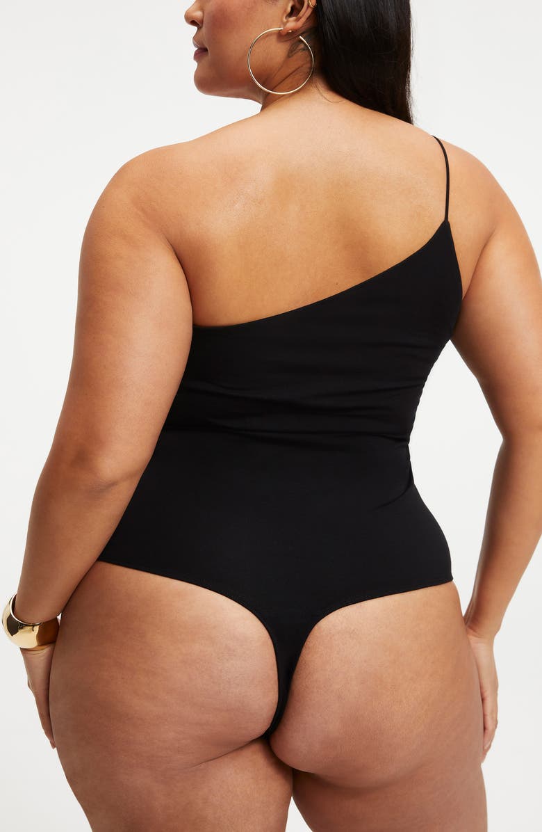 Good American 90s Good Touch One-Shoulder Bodysuit, Alternate, color, 