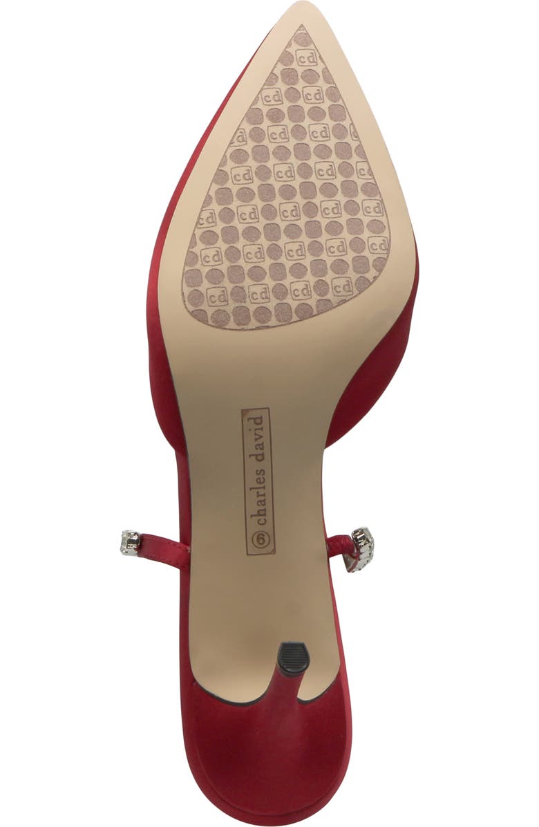 Charles David Adelynn Mary Jane Pointed Toe Mule, Alternate, color, Red-St