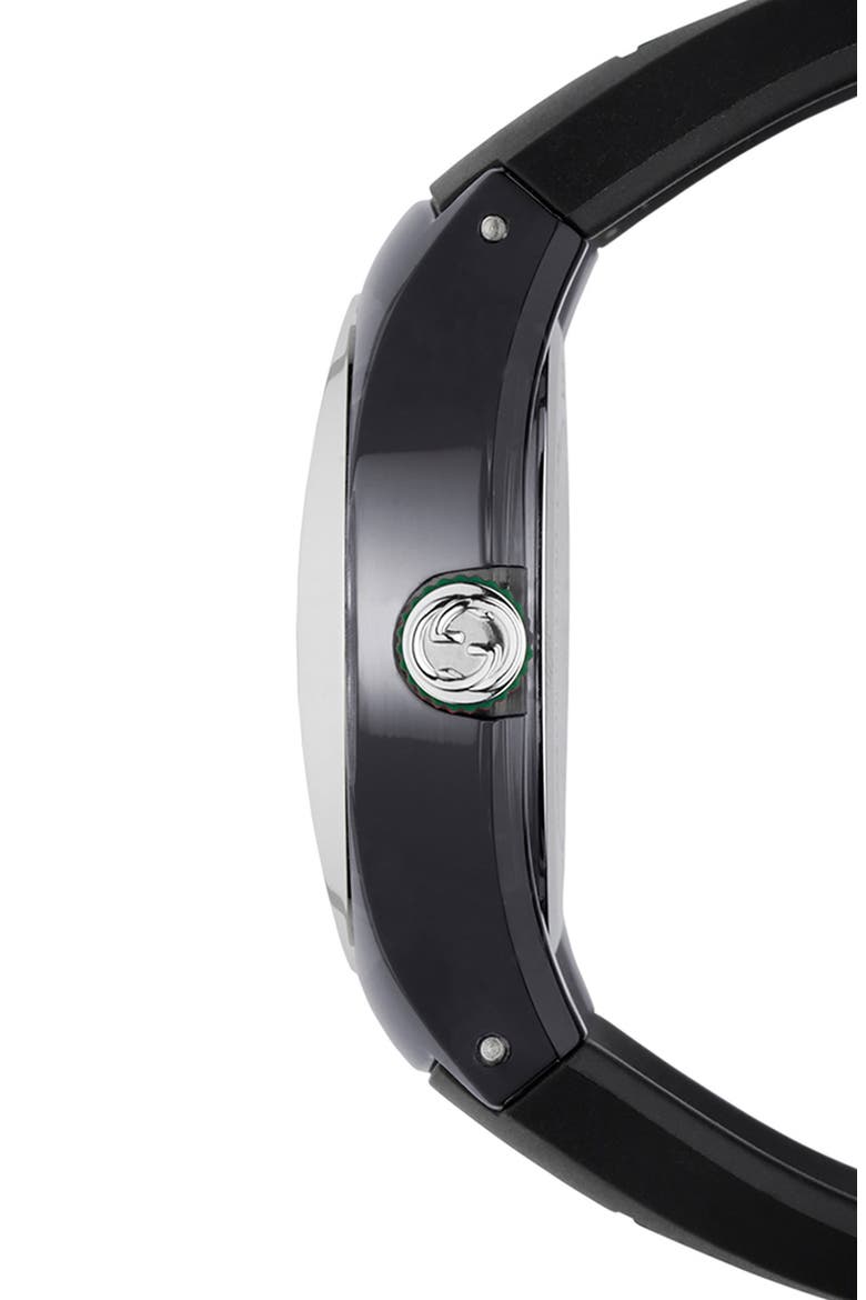 'Sync - Medium' Rubber Strap Watch, 36mm, Alternate, color, BLACK