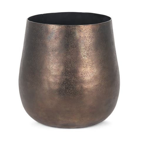 Quade Large Textured  Metal Vase