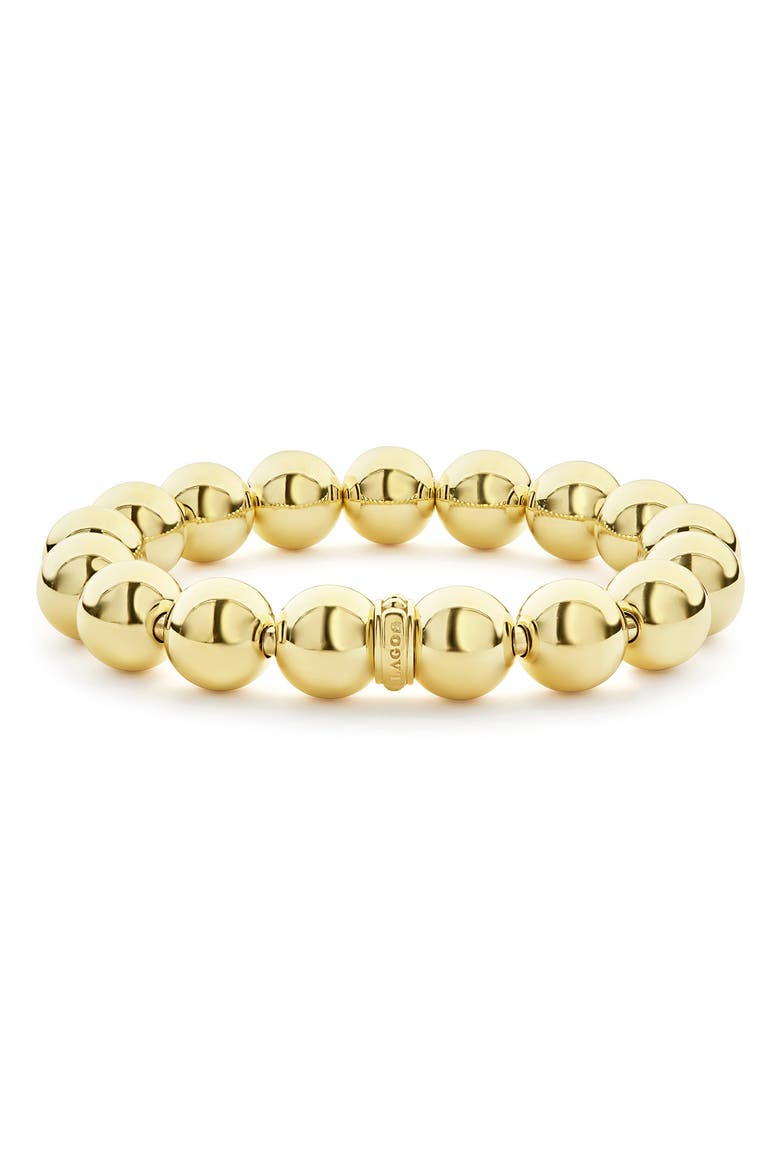 Caviar Beaded Bracelet, Main, color, YELLOW GOLD