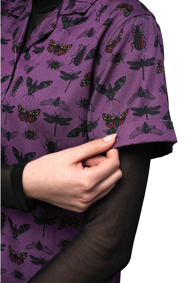 WILDFANG The Everyday Camp Button Up, Alternate, color, Insect Grape