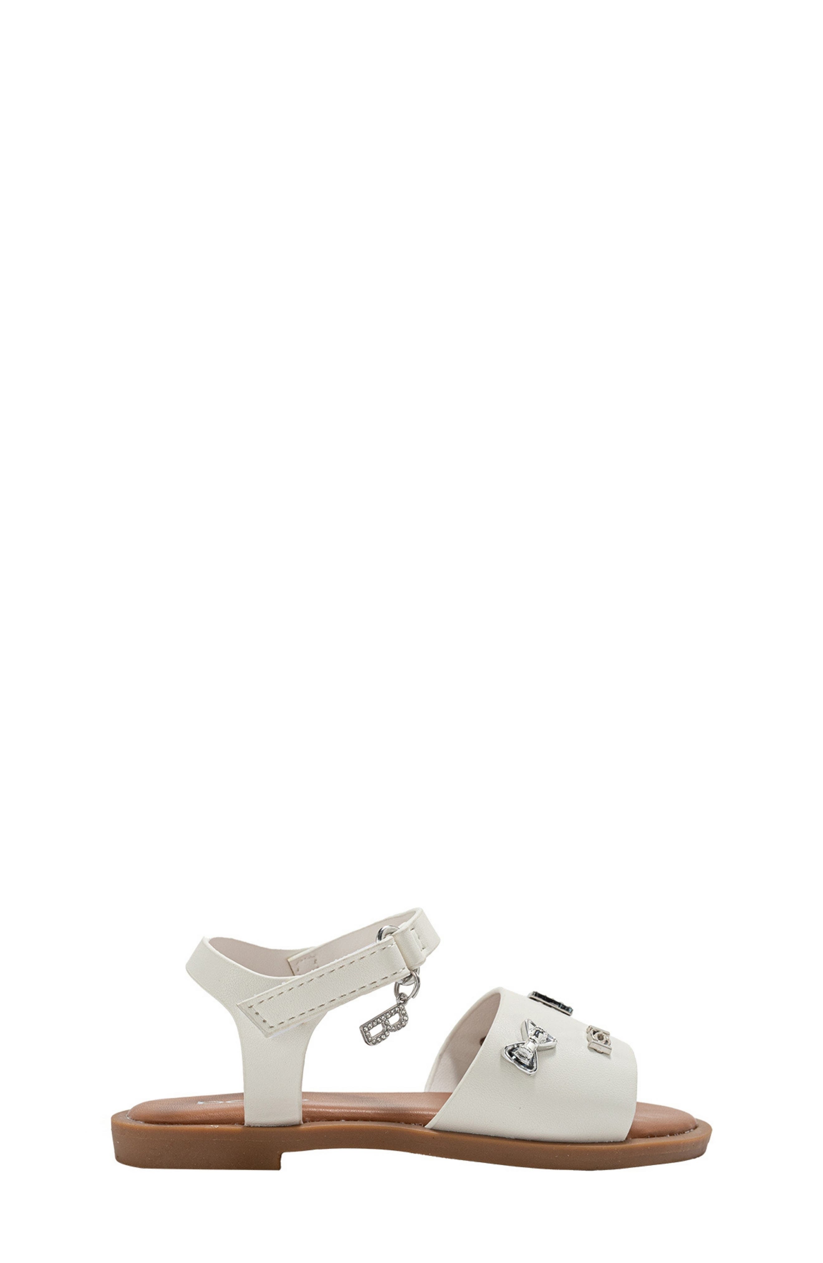 bebe Kids' Clement Sandal, Alternate, color, White