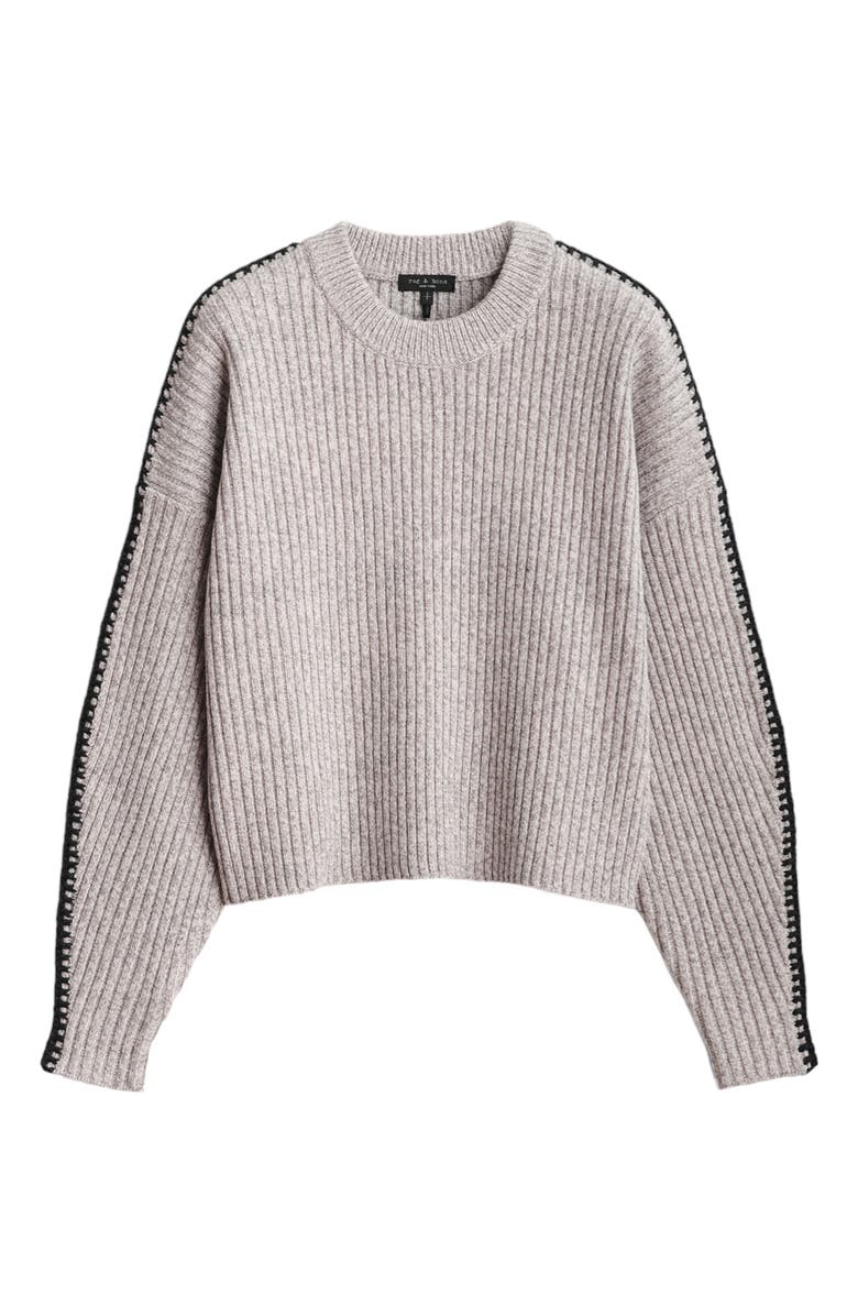 rag & bone Ingrid Crewneck Wool Sweater, Alternate, color, 