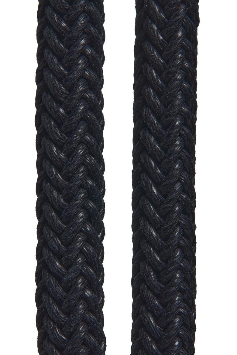 Targa Knotted Leather Belt, Alternate, color, BLACK