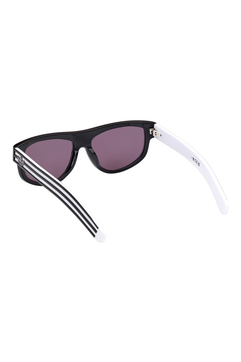 55MM Cat Eye Sunglasses, Alternate, color, SHINY BLACK / SMOKE