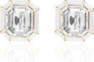 GOSHWARA Mélange Emerald-Cut Stud Earrings