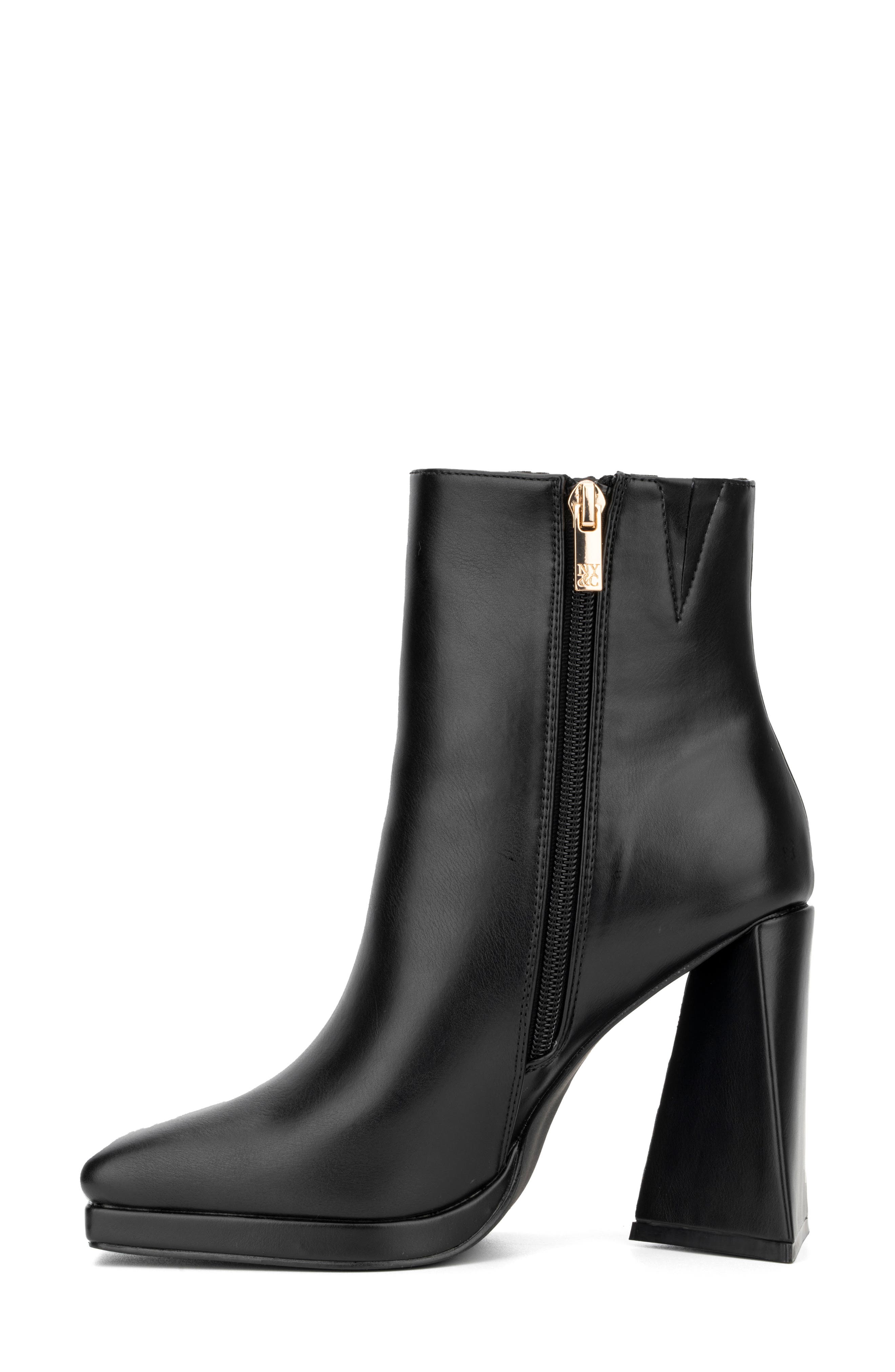NEW YORK AND COMPANY Yolana Square Toe Bootie, Alternate, color, Black
