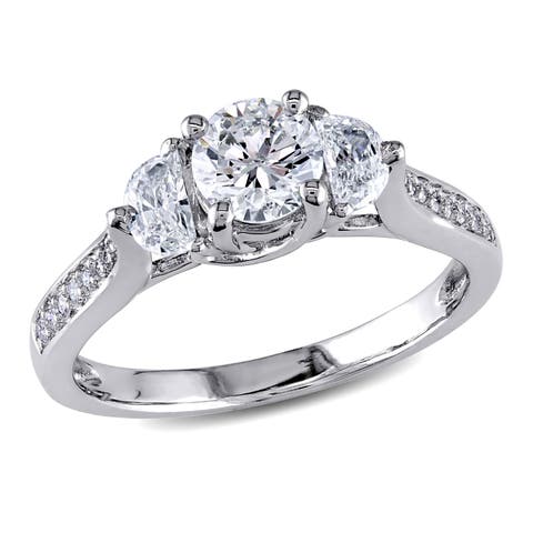 1 CTW Diamond 3-Stone Engagement Ring 14k