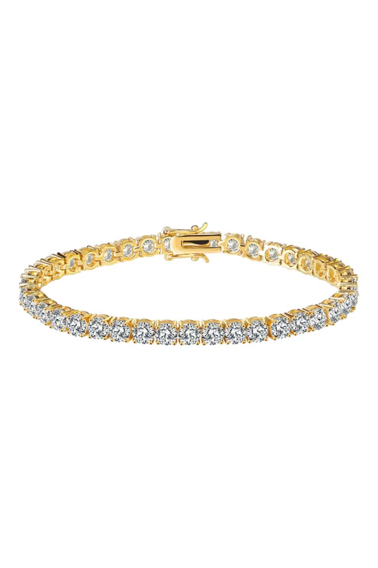 Tennis Bracelet with 1/8 CT  Cubic Zirconia, Main, color, Gold