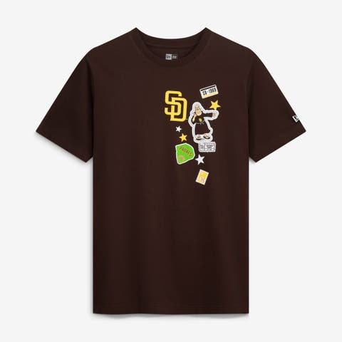Men's New Era Brown San Diego Padres City Patch T-Shirt