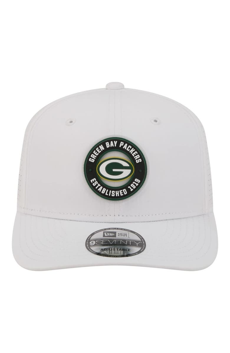 New Era Men's New Era White Green Bay Packers COOLERA 9SEVENTY Adjustable Hat, Alternate, color, White