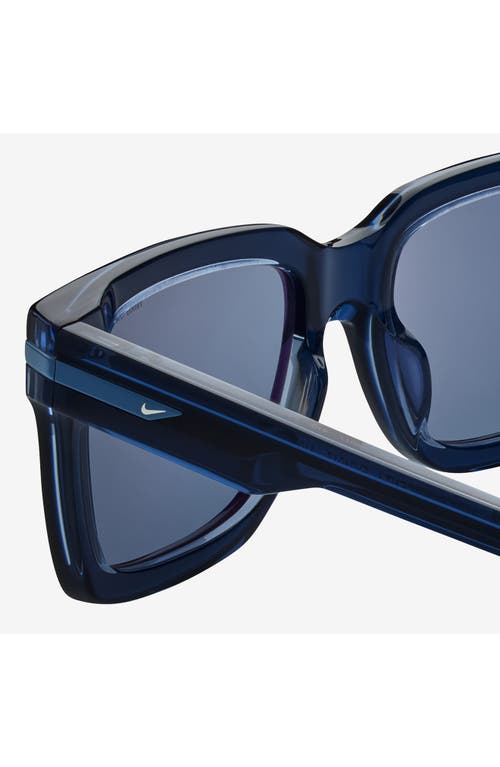 Nike Crescent I 54mm Rectangular Sunglasses In Blue