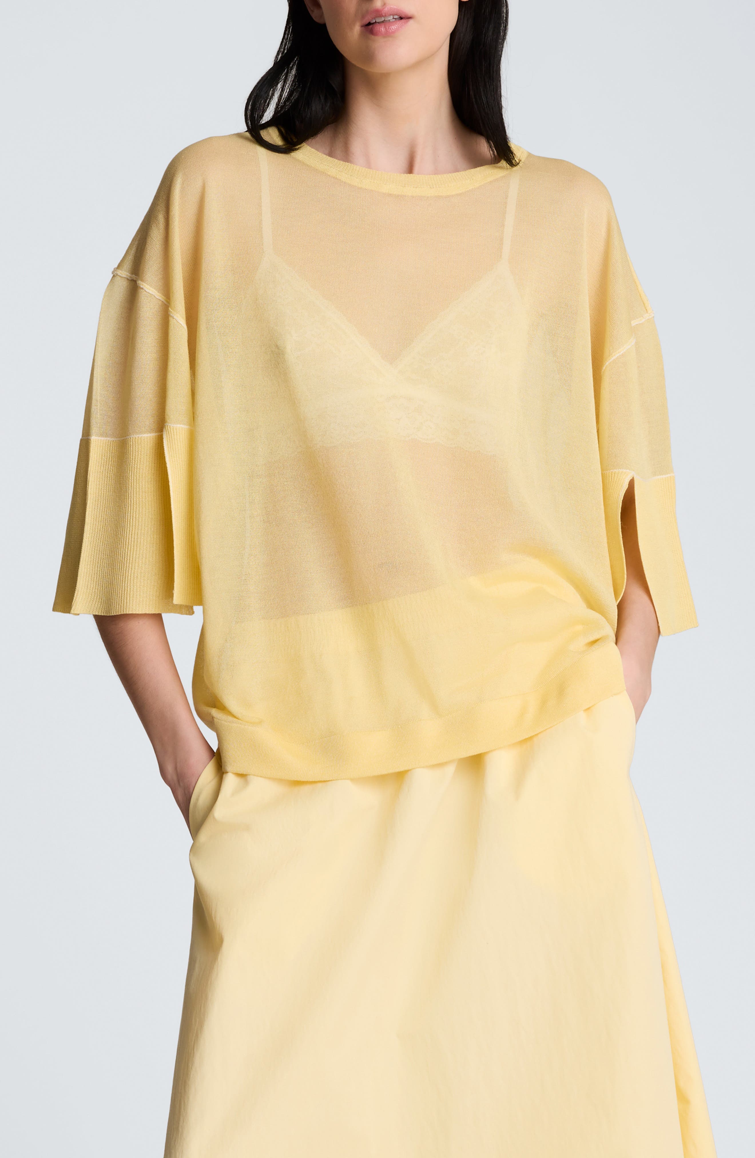 Semisheer Crewneck Sweater