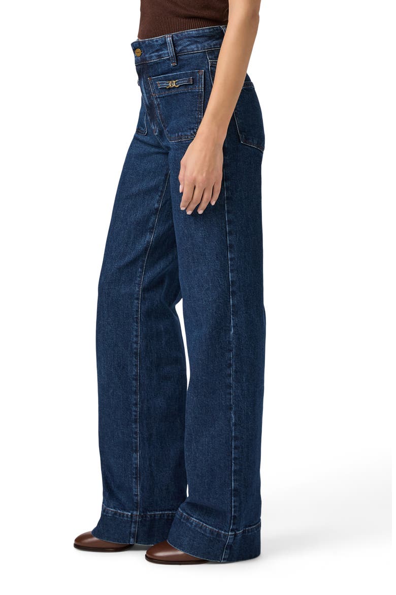 Sasha Patch Pocket High Waist Wide Leg Jeans, Alternate, color, ENFIELD