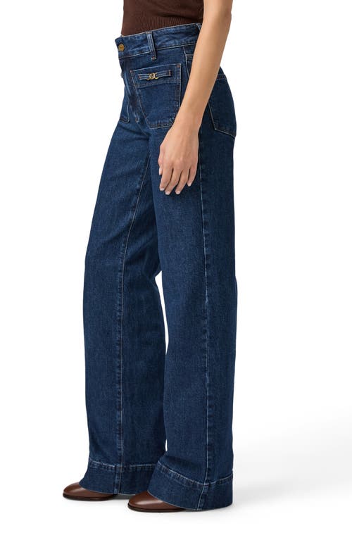 Paige Sasha Patch Pocket High Waist Wide Leg Jeans In Blue