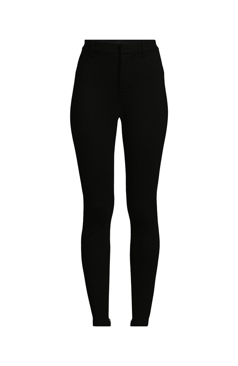 Lands' End High Rise Ponte Polished Leggings, Alternate, color, Black