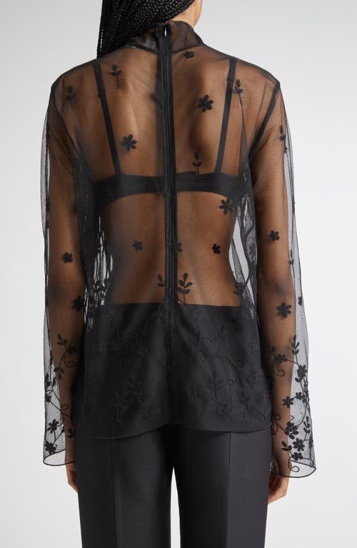 Totême Toteme Floral Embroidered Tulle Top