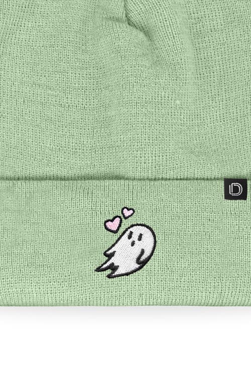 Dalix Heartly Ghost Beanie In Light Green