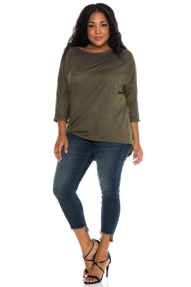 Dolman Sleeve Top, Alternate, color, OLIVE