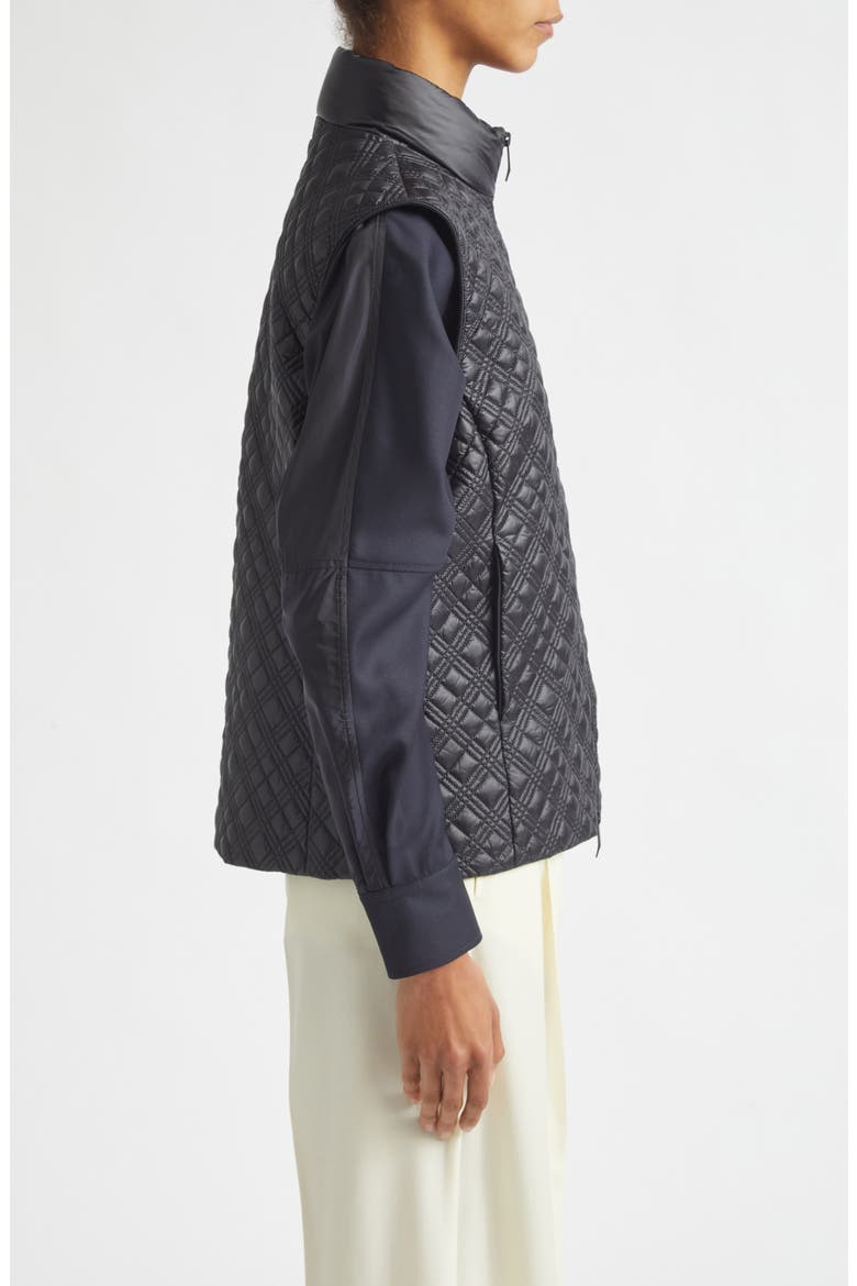 Interiorite Quilted Down Ripstop Vest, Alternate, color, BLACK