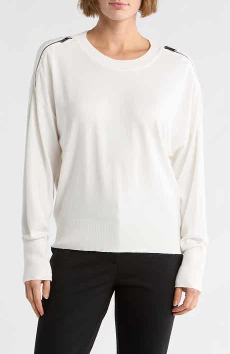 DKNY Zip Trim Sweater