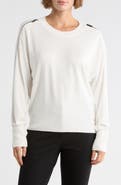 DKNY Zip Trim Sweater