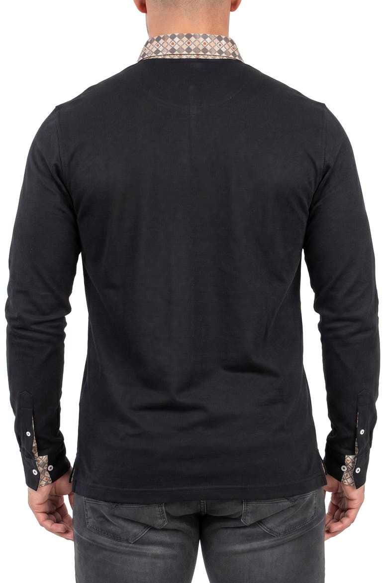 Newton Long Sleeve Polo, Alternate, color, BLACK