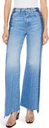 MOTHER The Tux Sidestepper Sneak Frayed High Waist Bootcut Jeans