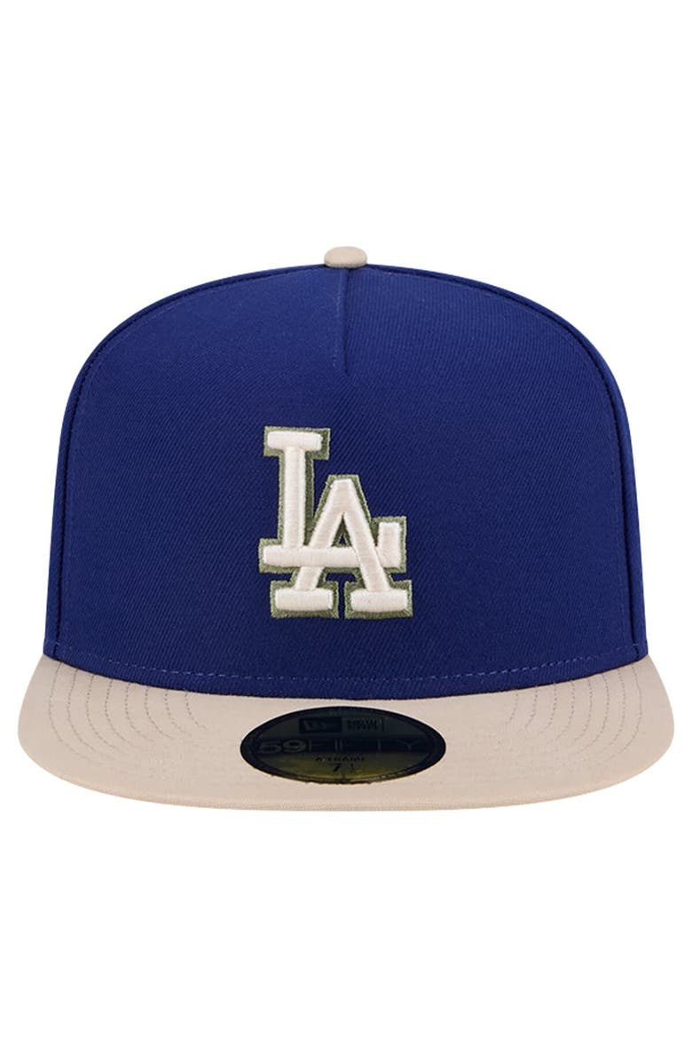 New Era Men's New Era Royal Los Angeles Dodgers Canvas A-Frame 59FIFTY Fitted Hat, Alternate, color, Royal