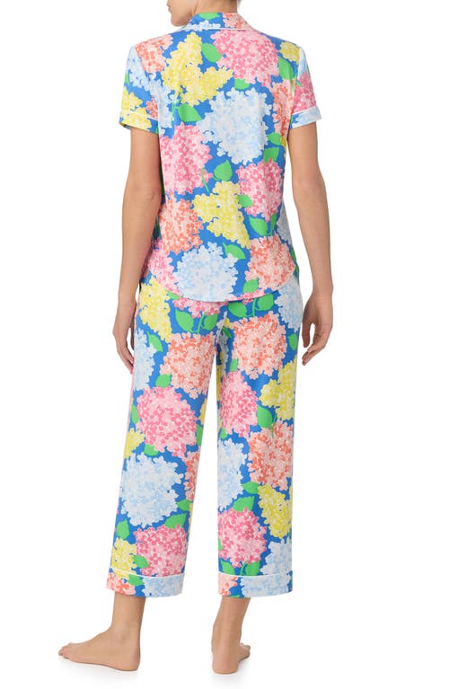 Kate Spade New York Cozy Jersey Cropped Pajama Set In Pink Multi