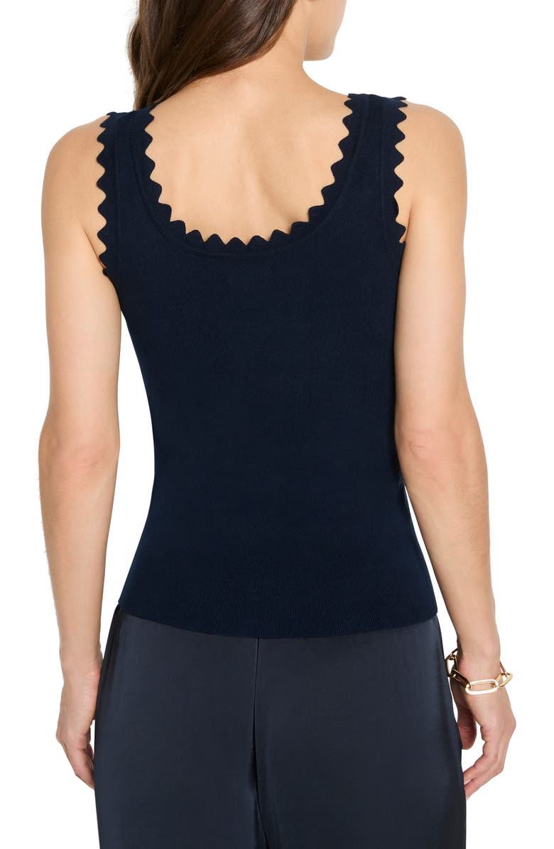 NIC+ZOE Scallop Sweater Tank, Alternate, color, Dark Indigo