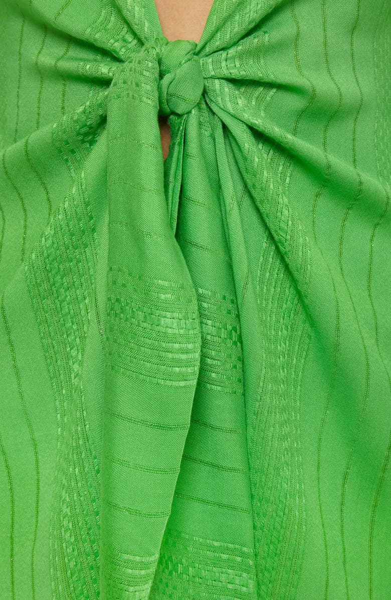 Becca Radiance V-Neck Long Sleeve Cover-Up Tunic, Alternate, color, Meadow