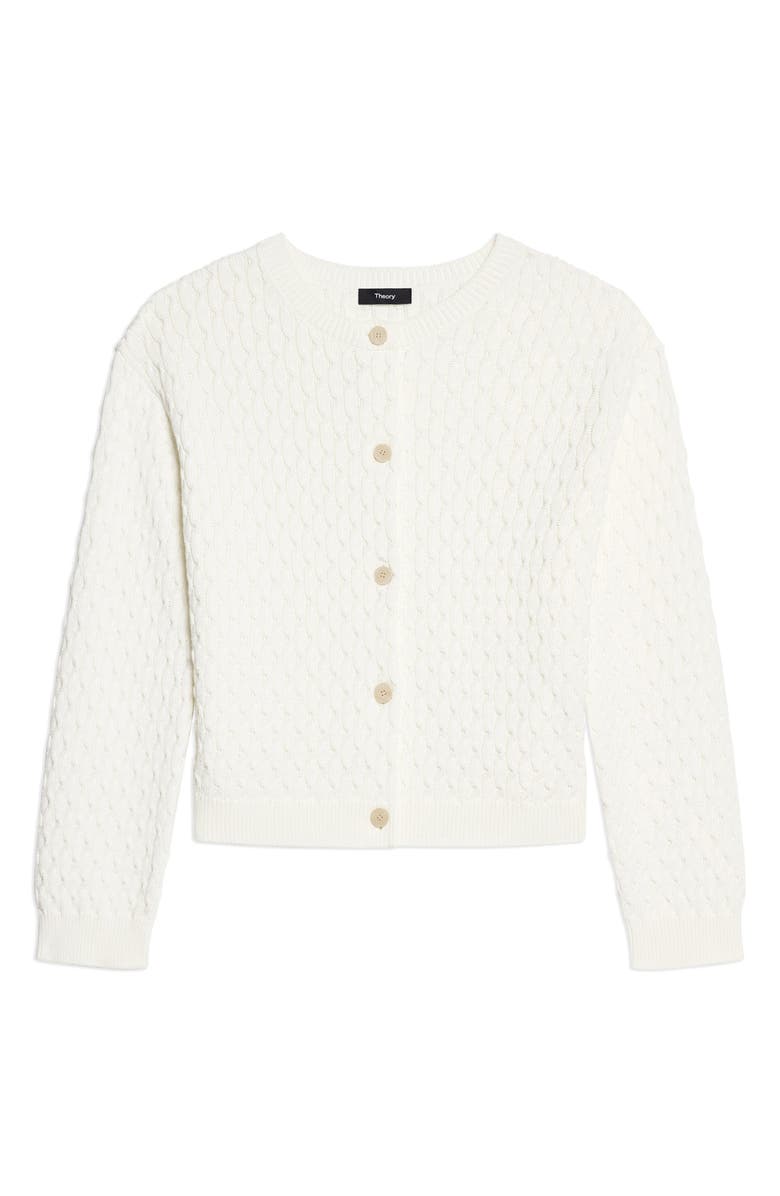 Theory Textured Organic Cotton Cardigan, Alternate, color,
