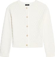 Theory Textured Organic Cotton Cardigan