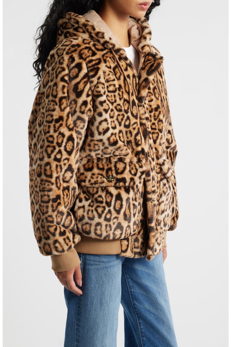 He A Cheetah Manhunt Fleece Zip Hoodie, Alternate, color, BROWN MULTI