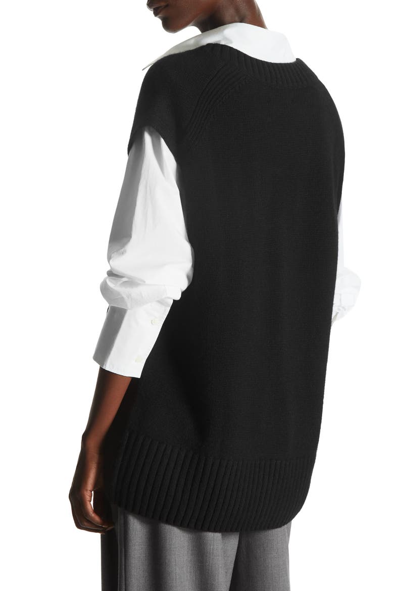 Cashmere Sweater Vest, Alternate, color, BLACK