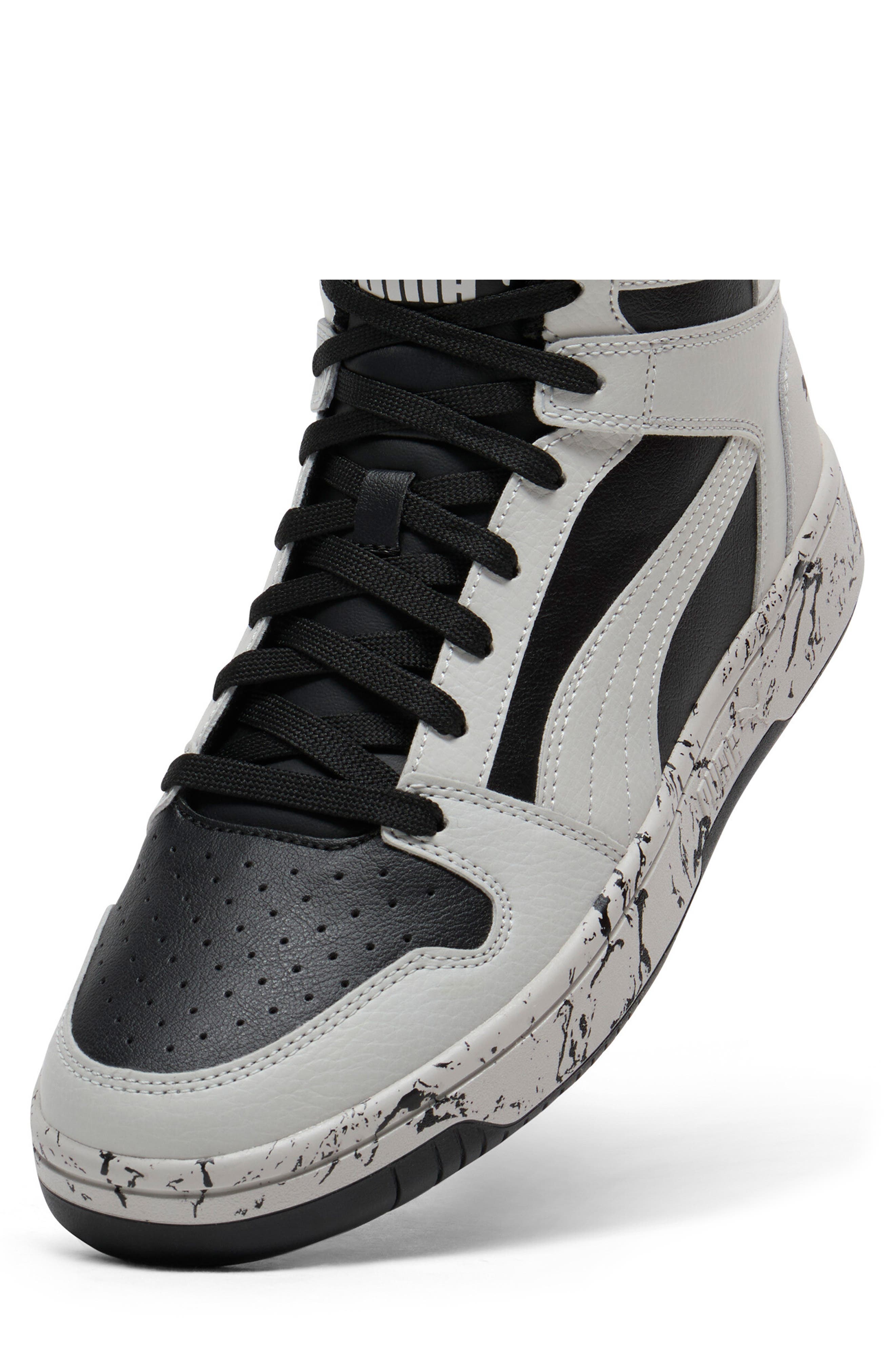 PUMA Rebound Layup High Top Sneaker, Alternate, color, Puma Black-Cool Light Gray