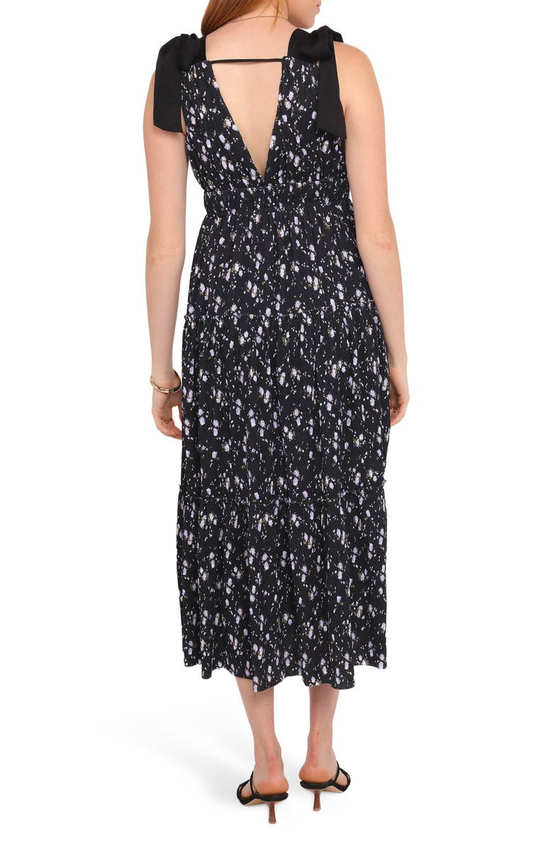 Petal & Pup Adeline Floral Shirred Dress, Alternate, color, Black Floral