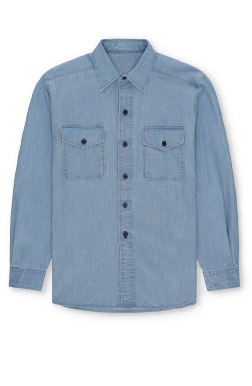 Fortela Double-pocket Cotton Shirt Jacket In Blue