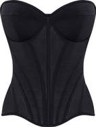 Milla Smart heart-shaped low-waist black fitted corset