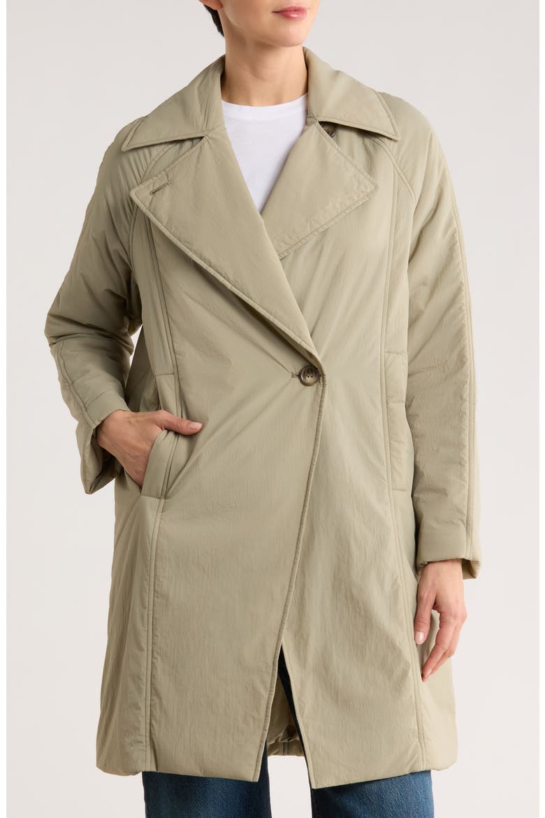 Cloudweight Longline Coat, Main, color, OLIVE STONE