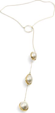 Leslie Paige Freshwater Pearl Droplet Lariat Necklace