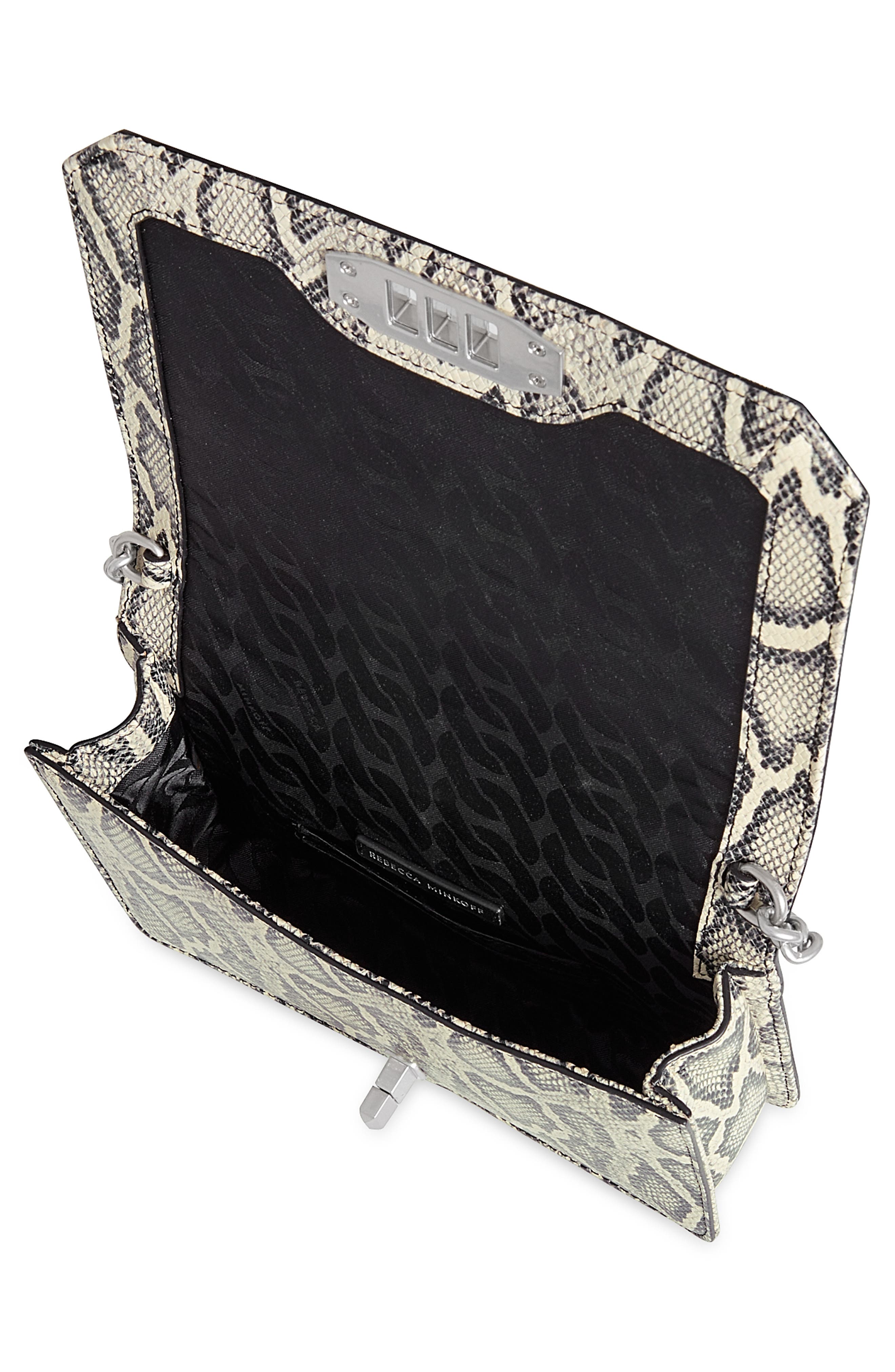 Rebecca Minkoff Small Love Snakeskin Print Leather Shoulder Bag, Alternate, color, 