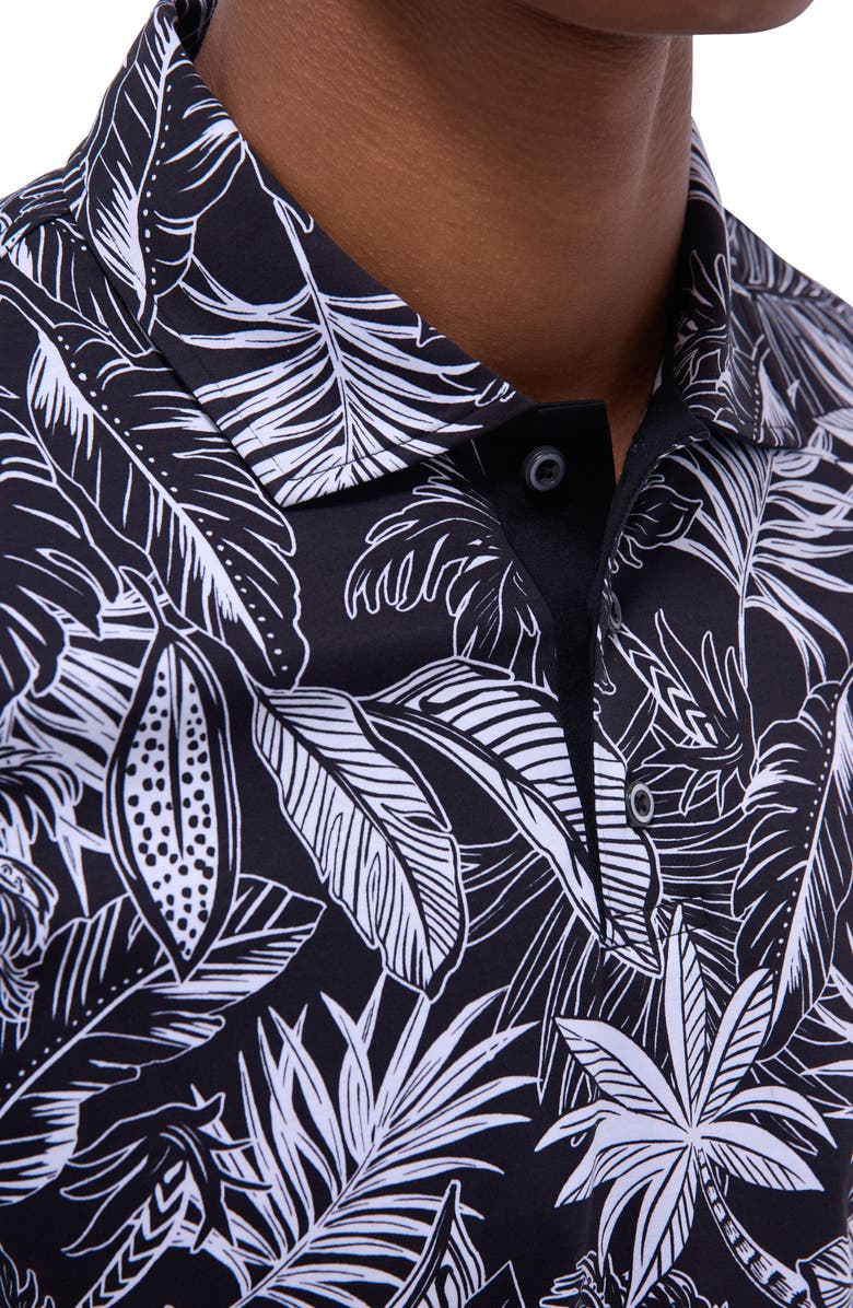 Bugatchi Hendrix Digital Leaf Print Pima Cotton Polo, Alternate, color,