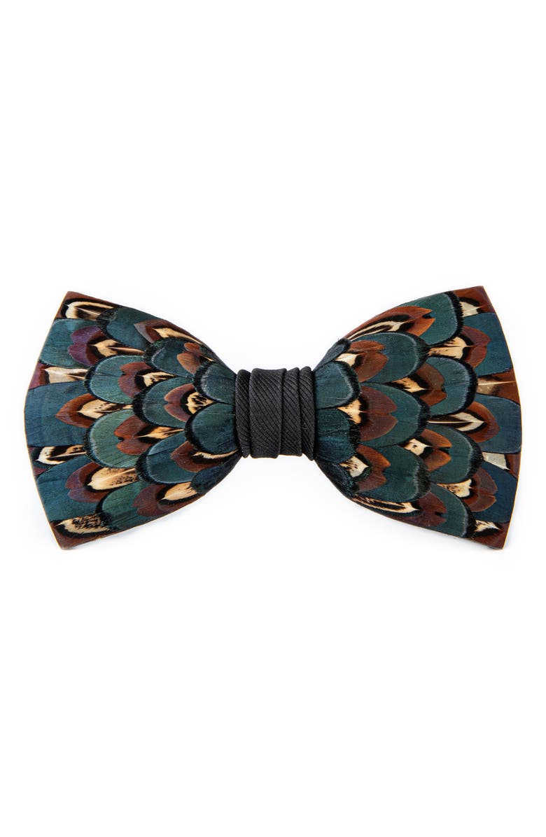 Brackish & Bell Turner Feather Bow Tie, Main, color, 