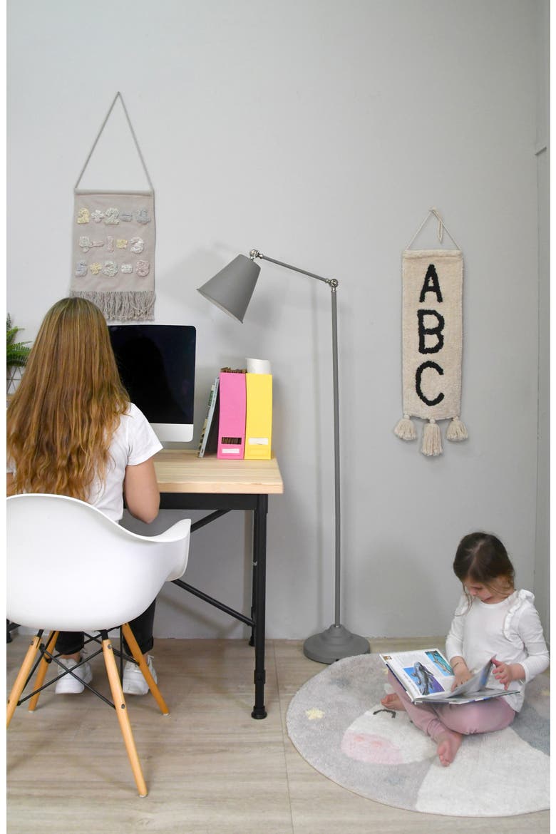 Believe in Yourself Washable Cotton Blend Rug, Alternate, color, PEARL GREY